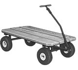 Cart 4 Wheel Pneumatic Tire