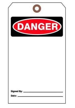 Tags Danger Pack Of 25