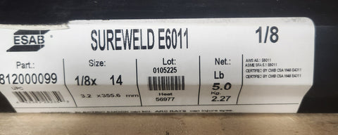 Weld Rod 6011 18" 5# Tube