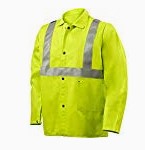 Welding Jacket Lime w/Stripes